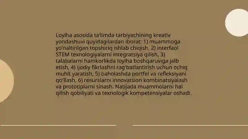 Tarbiyachining STEM darslarini ijodiy rejalashtirish usullari 4