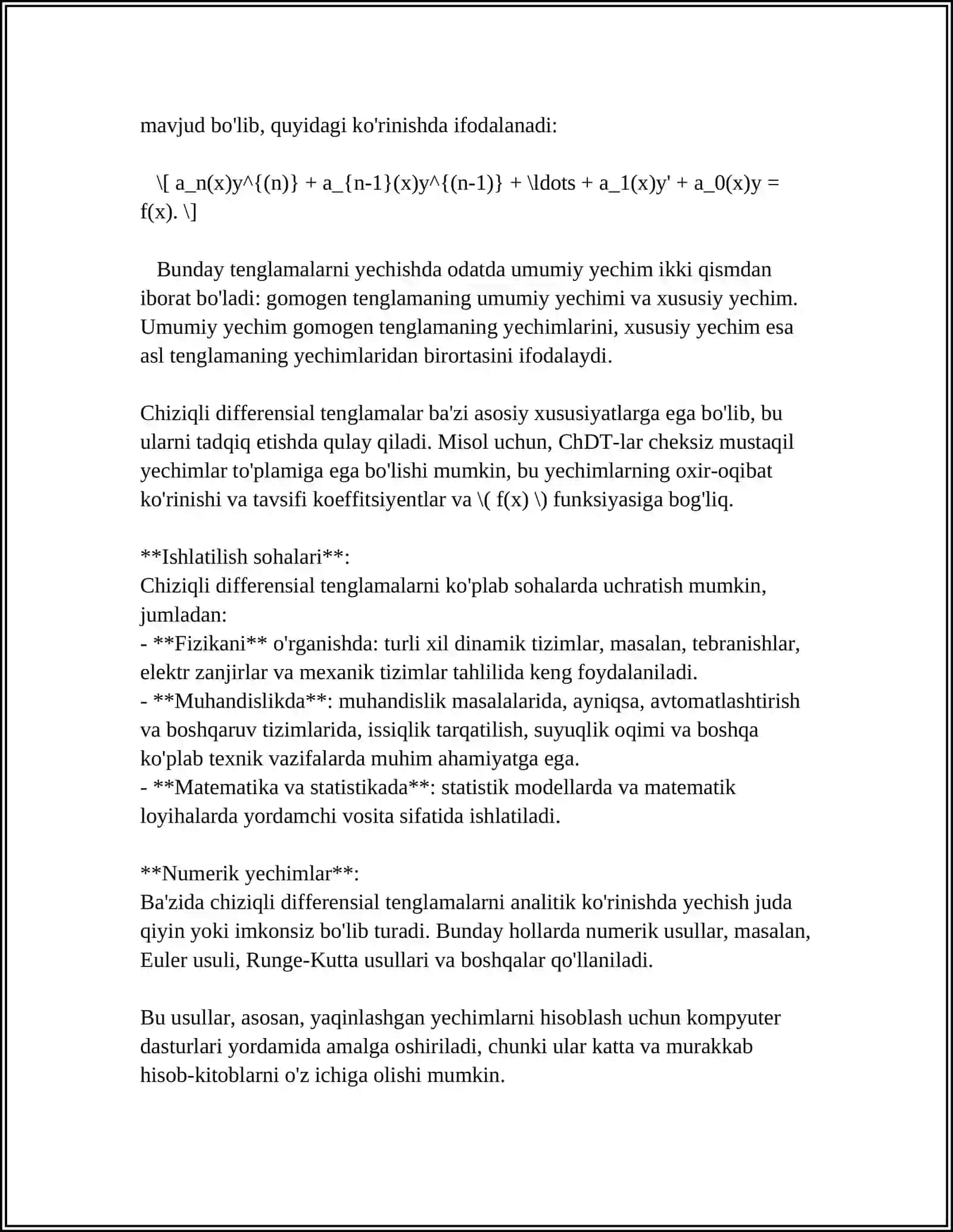 CHIZIQLI AVTOMATIK SISTEMALARNI MATEMATIK IFODASI 4
