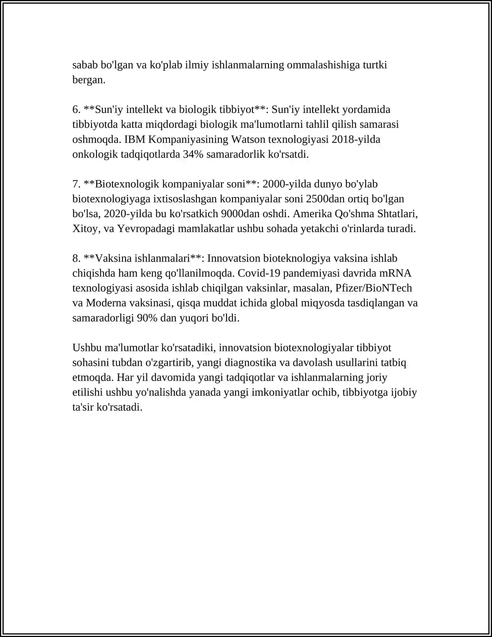 TIBBIYOT BIOLOGIYA VA FARMATSIYANING AMALIY MASALALARNI OCHIB BERISH 4