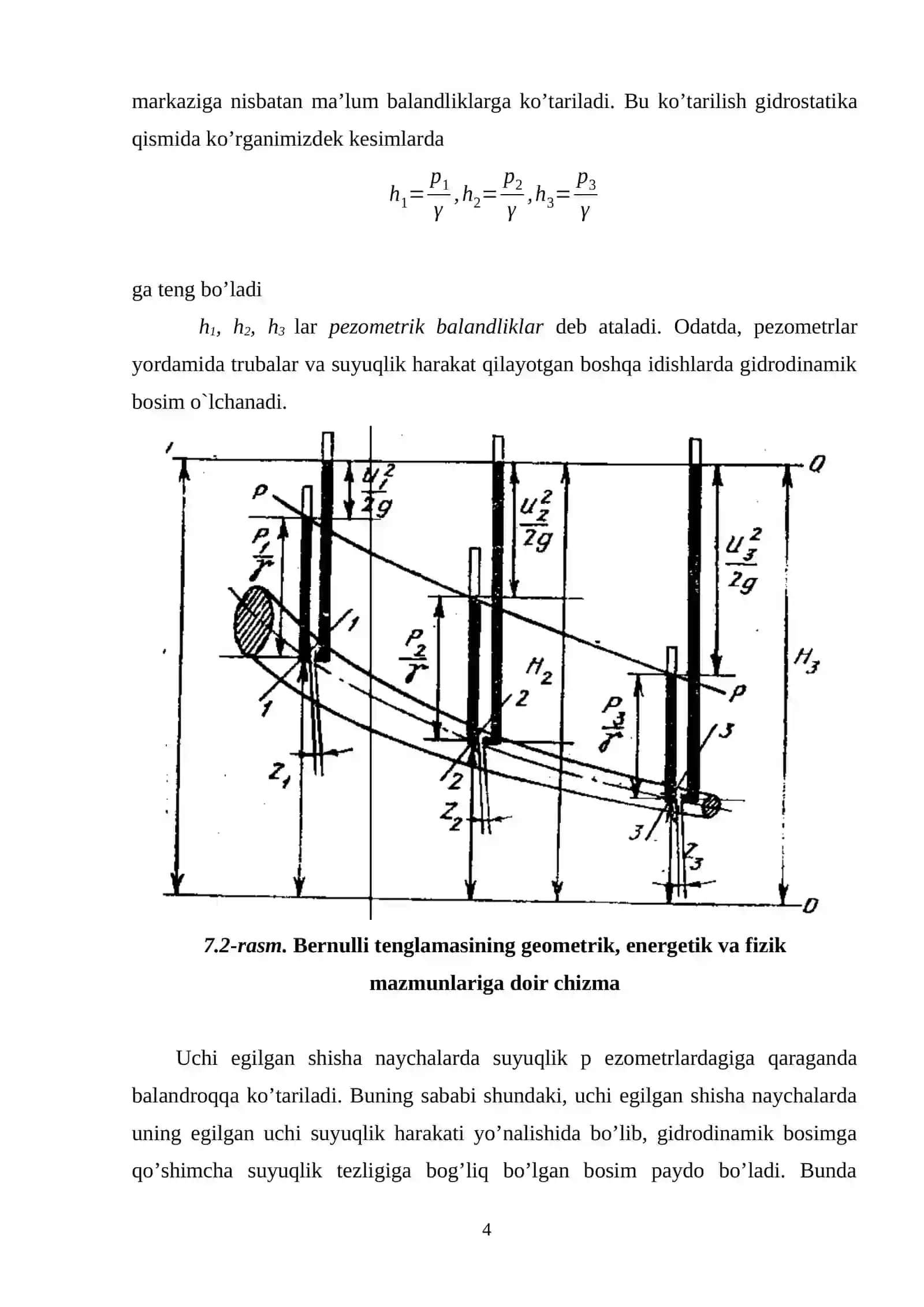 ELEMENTAR OQIMCHA VA REAL SUYUQLIKLAR OQIMI UCHUN BERNULLI TENGLAMASI 4