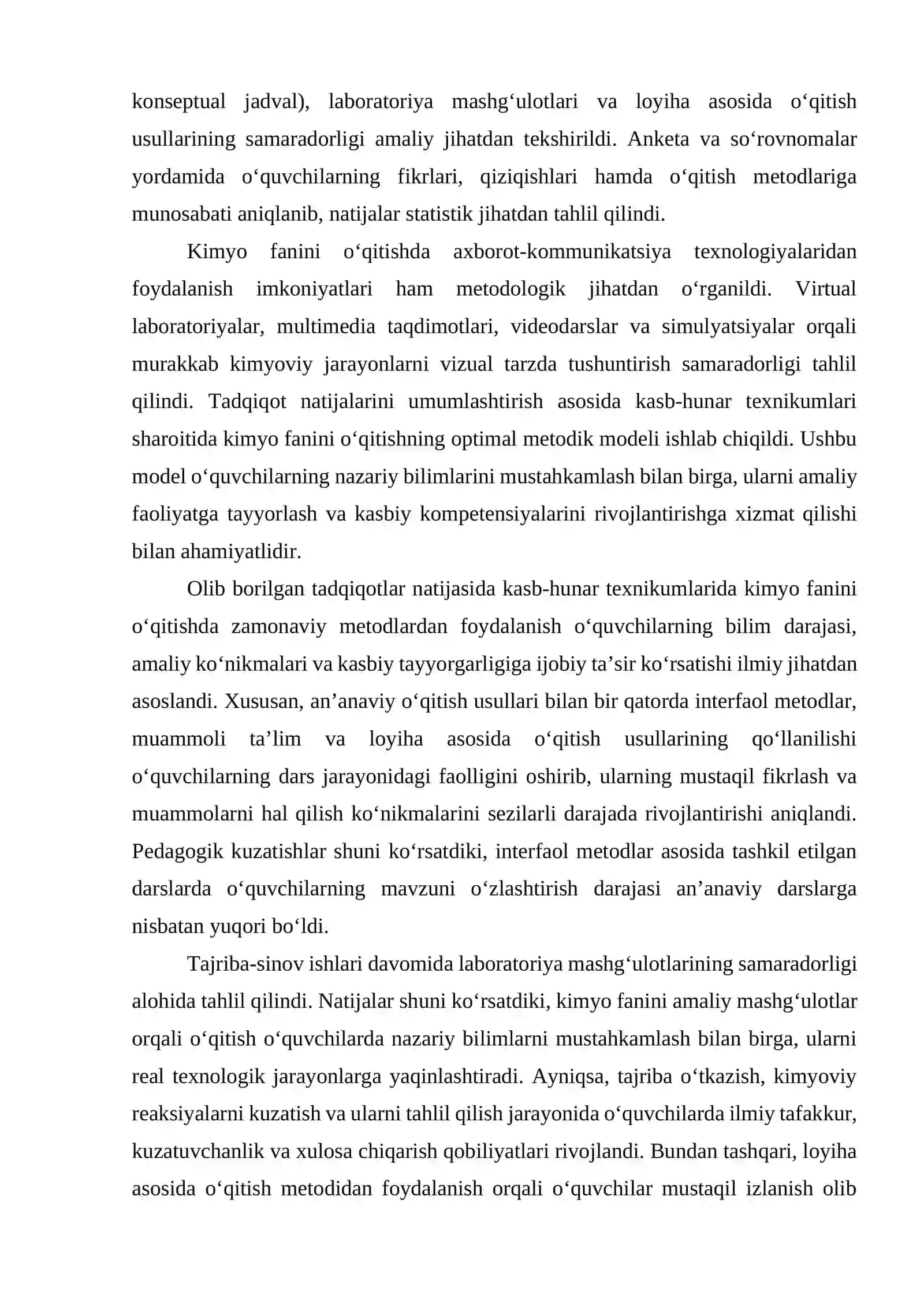 KASB-HUNAR TEXNIKUMLARIDA KIMYO FANINI O‘QITISH METODLARI 4