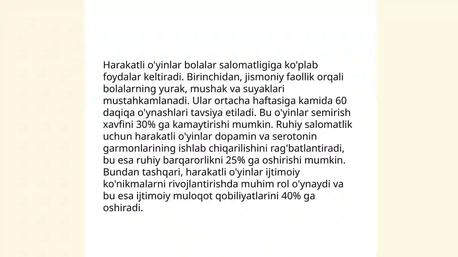 Milliy va harakatli o'yinlarni bolani yoshiga mos holda tanlash,tahlil qilish va o'tkazish 4