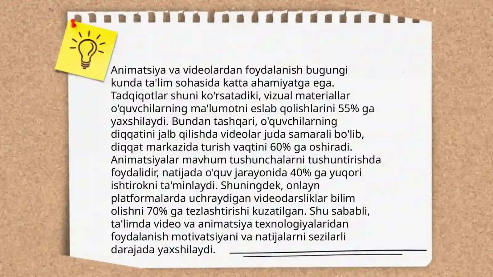 Boshlang'ich ta'lim tabiiy fanlar darslarida o'quv vositalaridan multimedia, tarqatma va didaktik materiallardan foydalanish Egamberdiyeva Gulgina 4