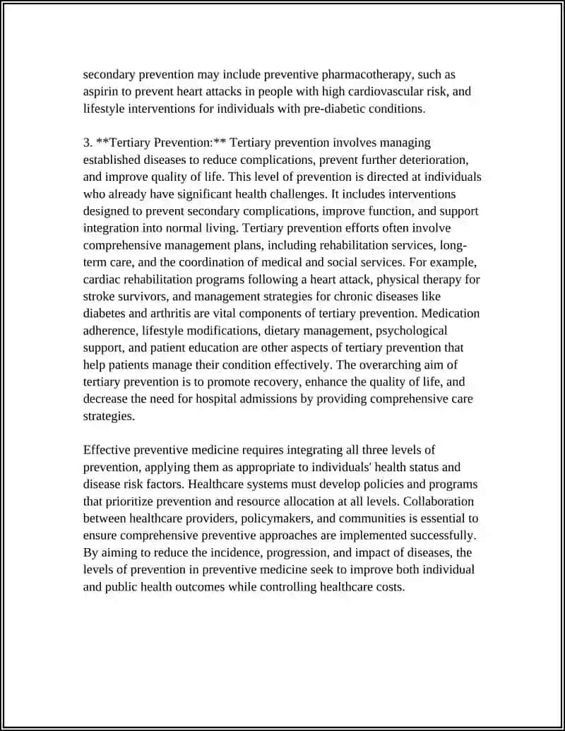 PREVENTIVE MEDICINE 4