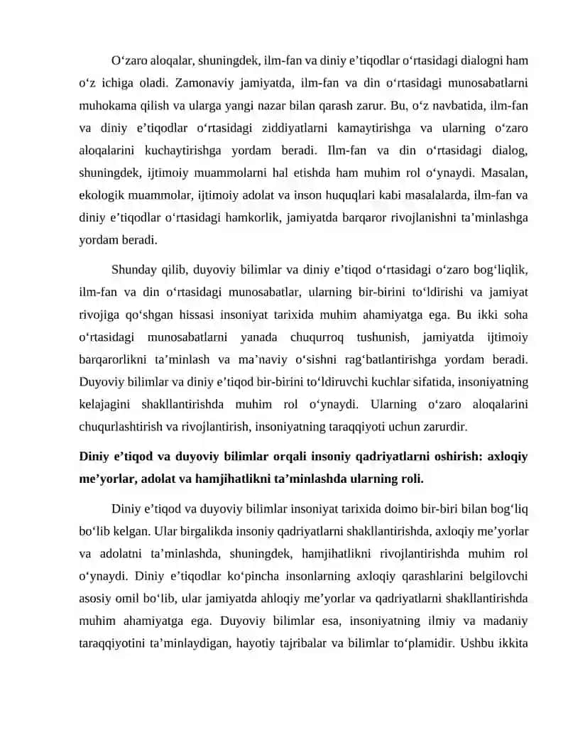 Duyoviy bilimlar va diniy e’tiqod birligiga erishishning ahamiyati 4