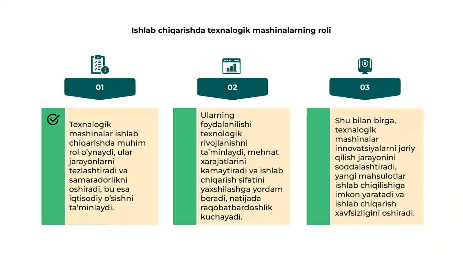 Texnalogik mashinalardan ishlab chiqarishda foydalanishni oʻrganish 4