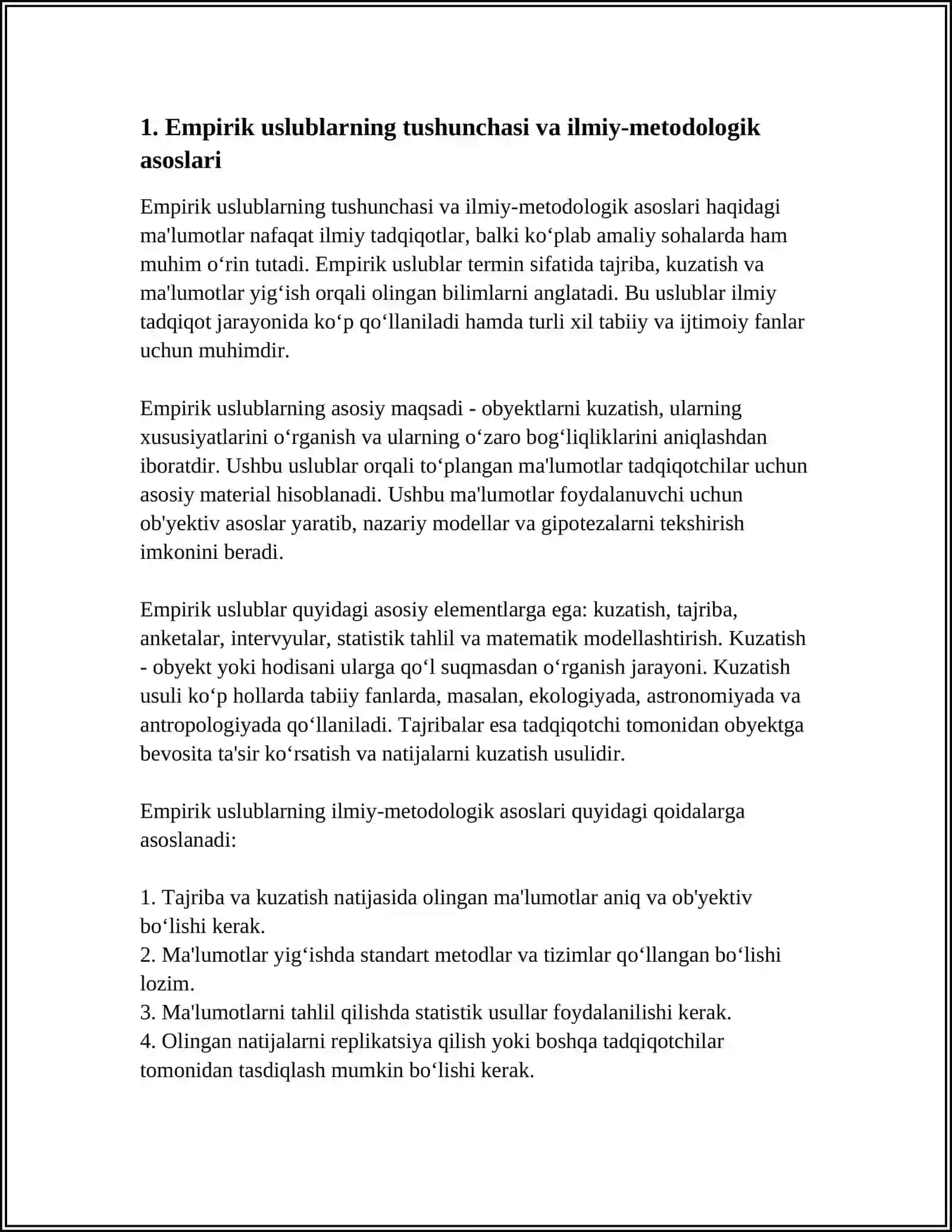EMPİRİK USLUBLAR BİLAN İŞLASHNING ASOSİY QOIDALARI VALENT BOG’ VA MOLEKULYAR ORBITALLAR NAZARIYASI., EMPIRIK HISOBLASH USULLARI 4