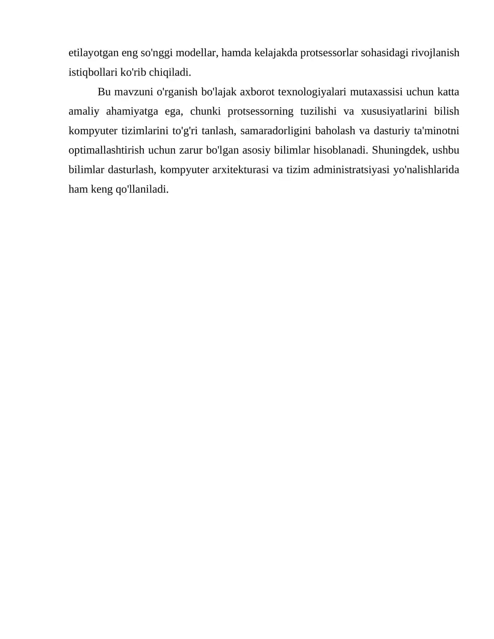 Zamonaviy kompyuterlarning protsessorlari va ularning xususiyatlari 4