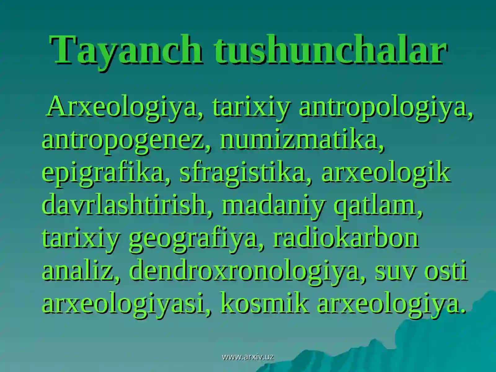 Arxeologiya asoslari faniga kirish 4