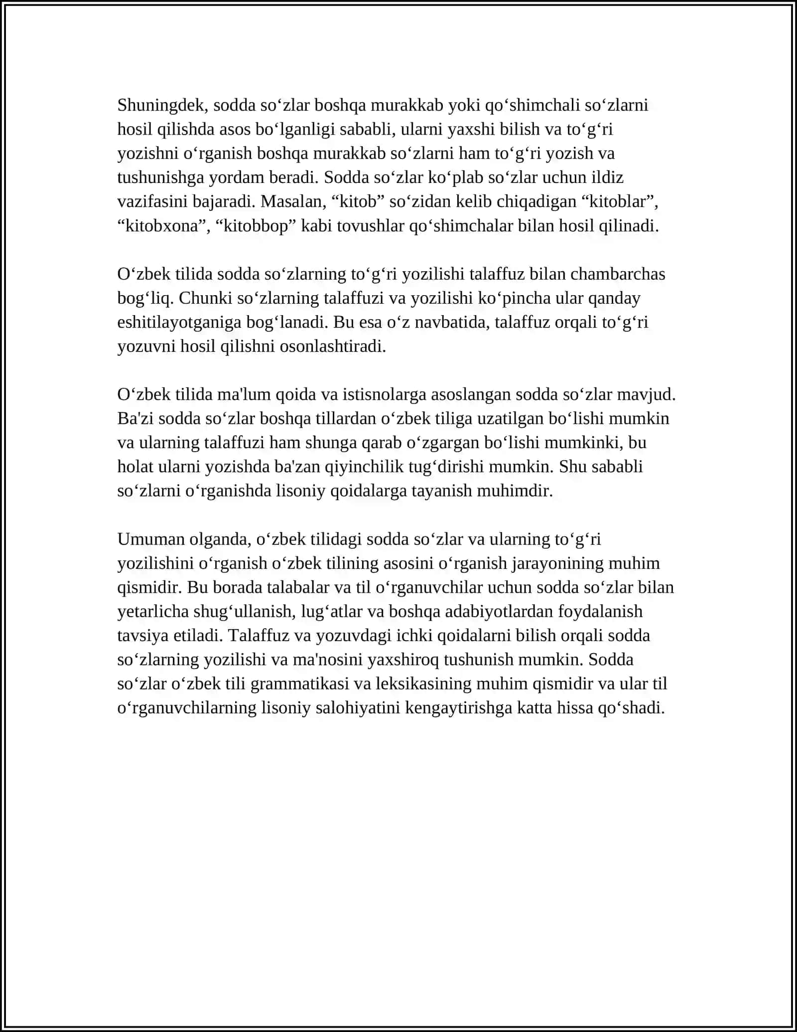 SOʻZ TURKUMLARINI OʻRGANISHDA HOSIL QILINADIGAN ORFOGRAFIK BILIMLAR 4