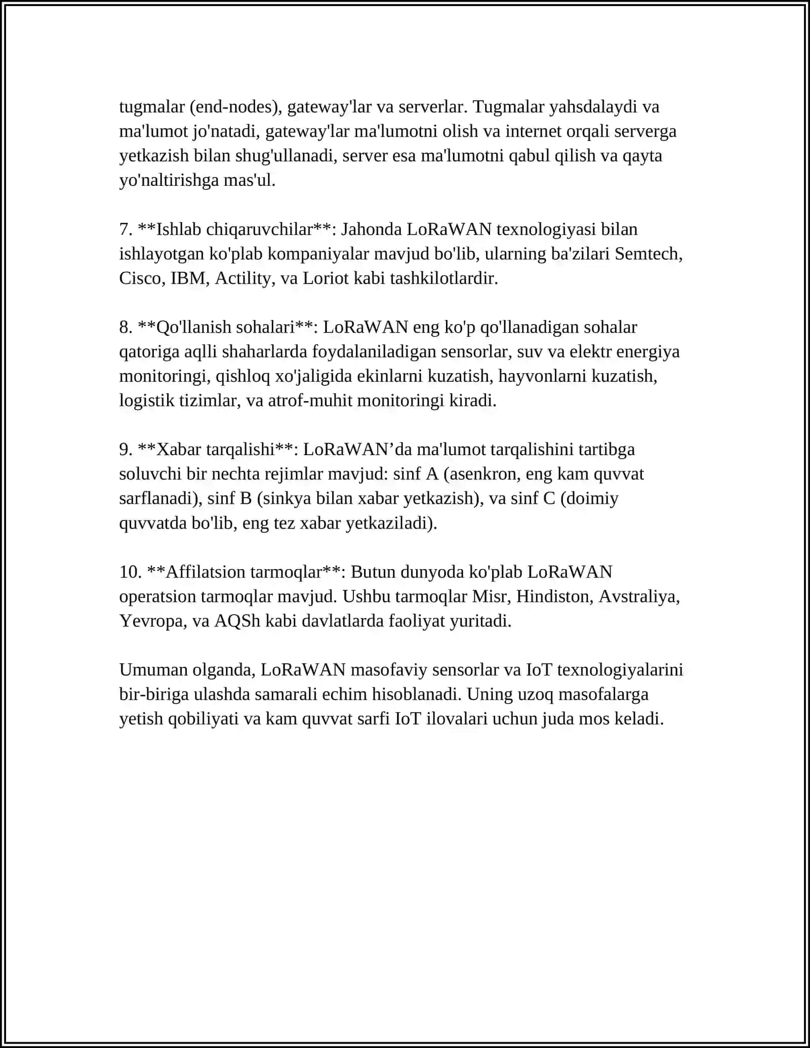 LoRaWAN Tarmoqlari Asoslari 4