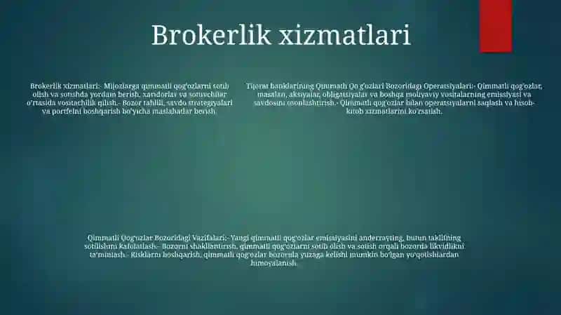 Tijorat Banklarining Qimmatli QogʻOzlar Bozoridagi Operatsiyalari 4