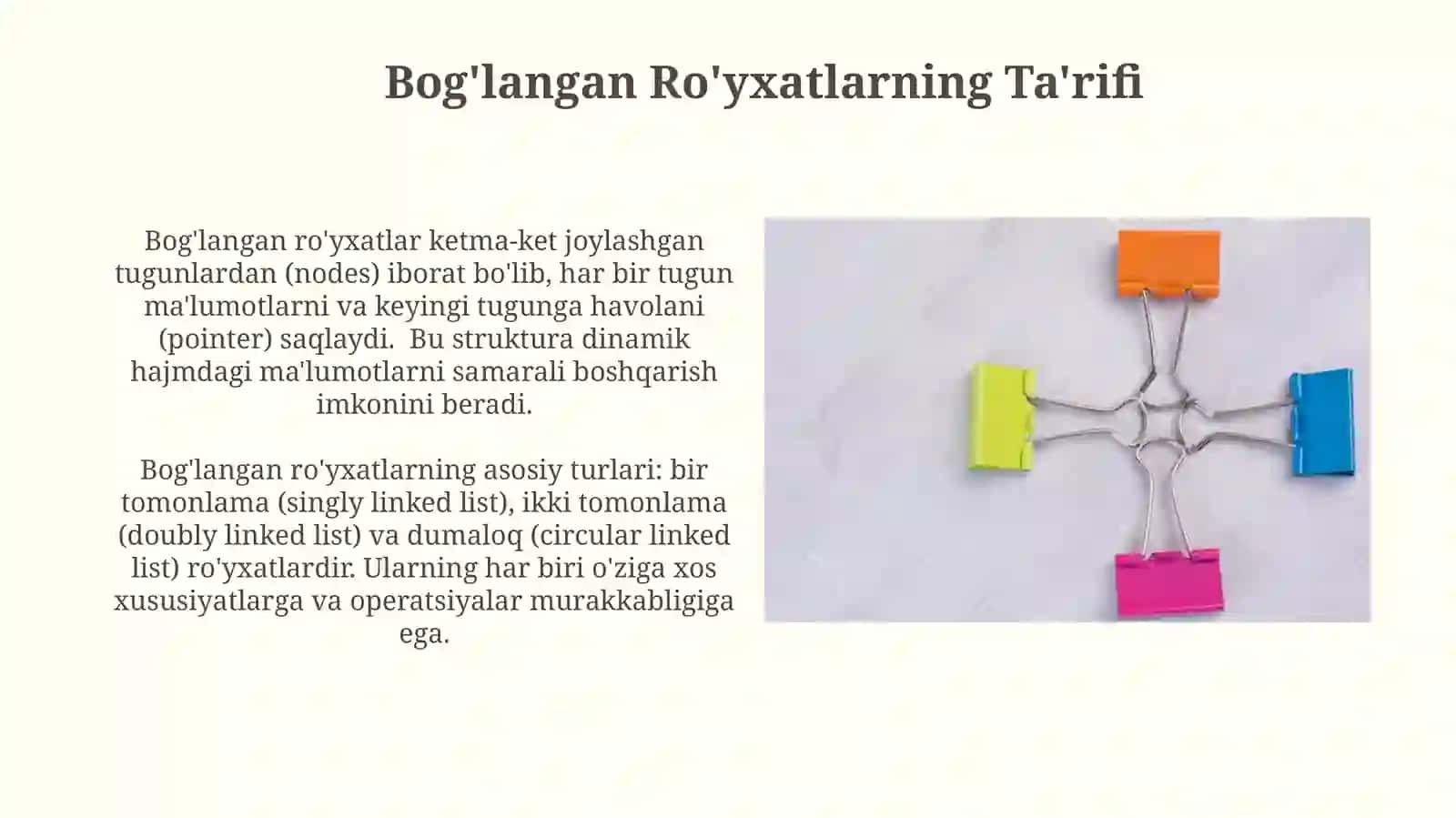 Bog'langan Ro'yxatlarning Asosiy Tushunchalari 4
