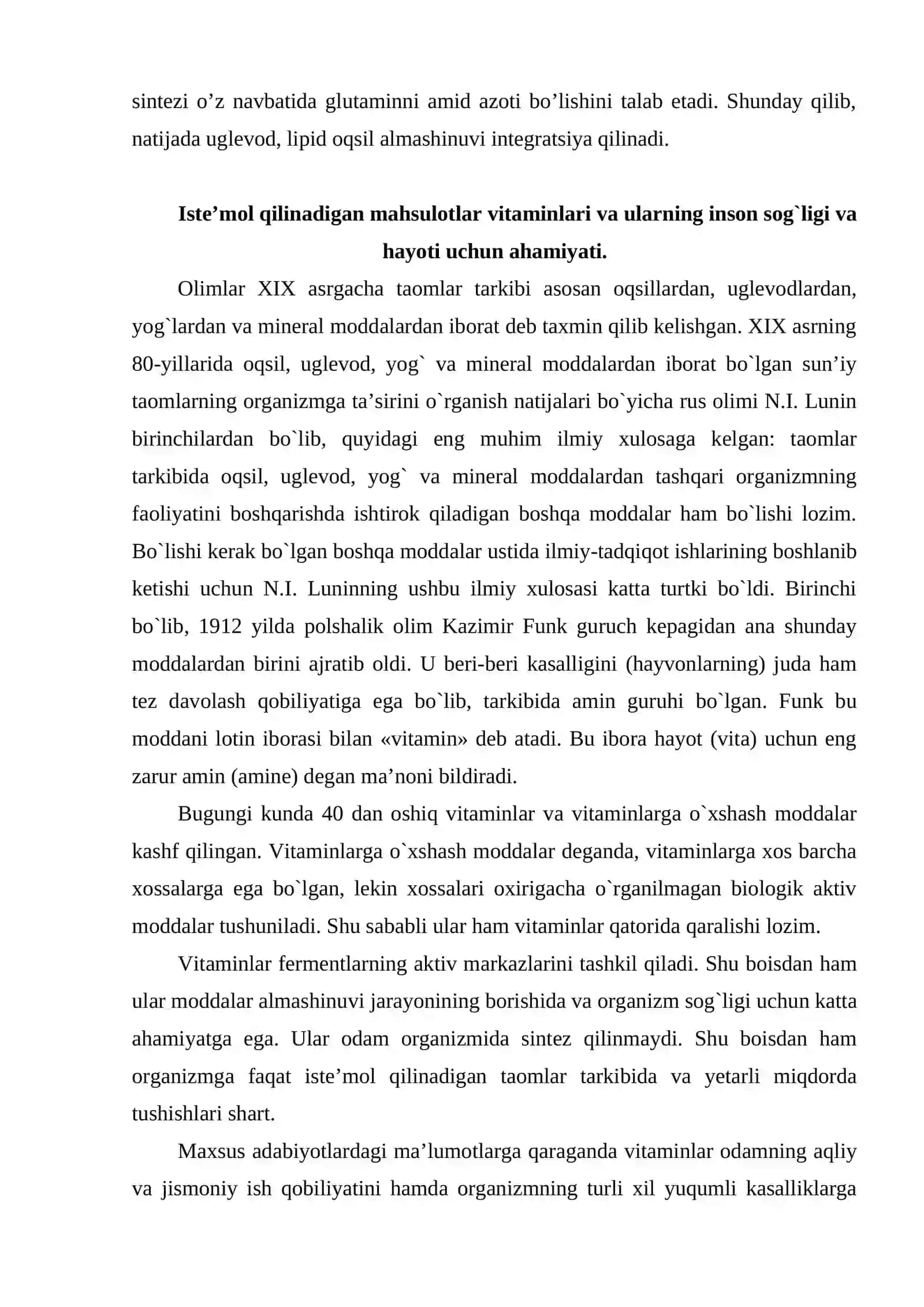 Oqsillar yog‘lar uglevodlar va vitaminlarning, organizmdagi ahamiyati 4