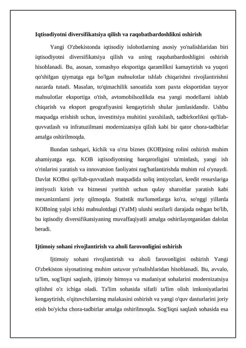 Yangi O’zbekistondagi ijtimoiy-iqtisodiy islohotlar 4