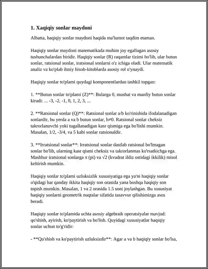 Xaqiqiy Sonlar Maydonida Chiziqli Almashtirishlar va Ularning Kanonik Shakllari 4