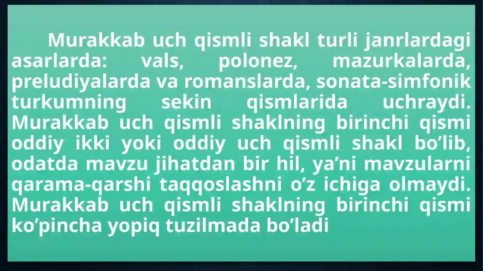 MURAKKAB UCH QISMLI SHAKL 4