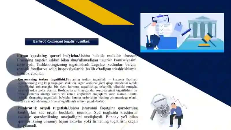 BANKROT KORXONANI TUGATISH 4