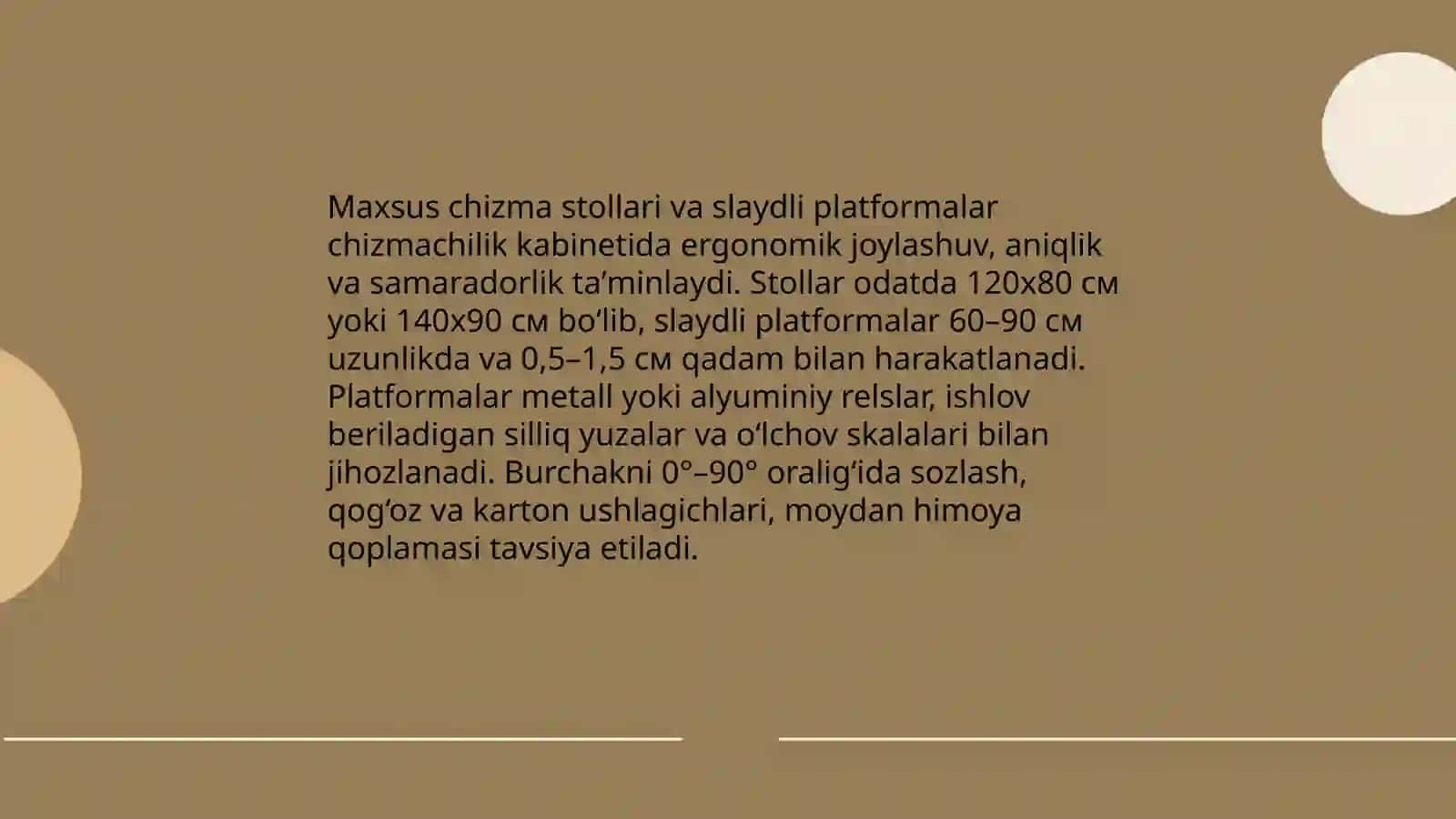 Chizmachilik kabinetini jihozlash 4