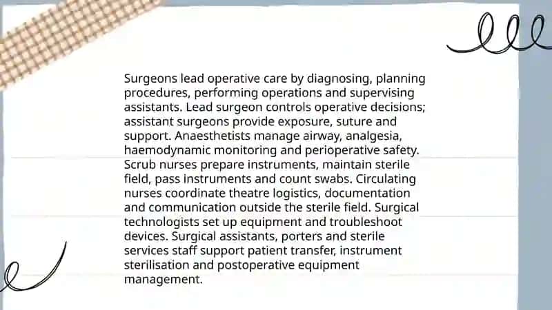 Roles in a Hospital Team 4