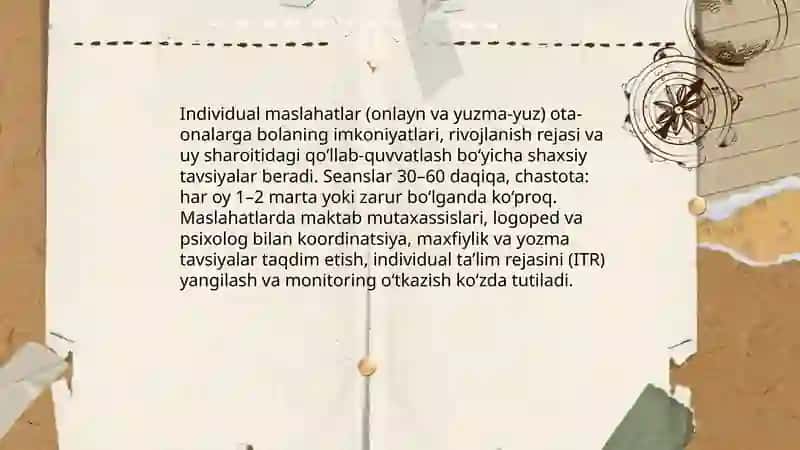 Maxsus maktablarda ota-ona yigʻilishlari va umumiy maslahat sessiyalari 4