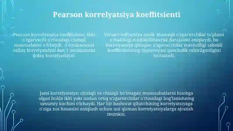 Tanlanma Korrelyatsiyon Nisbat.Egri Chiziqli Va Toplamiy Korrelyatsiya 4