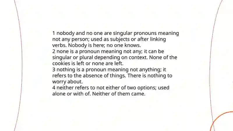 Negative Pronouns 4