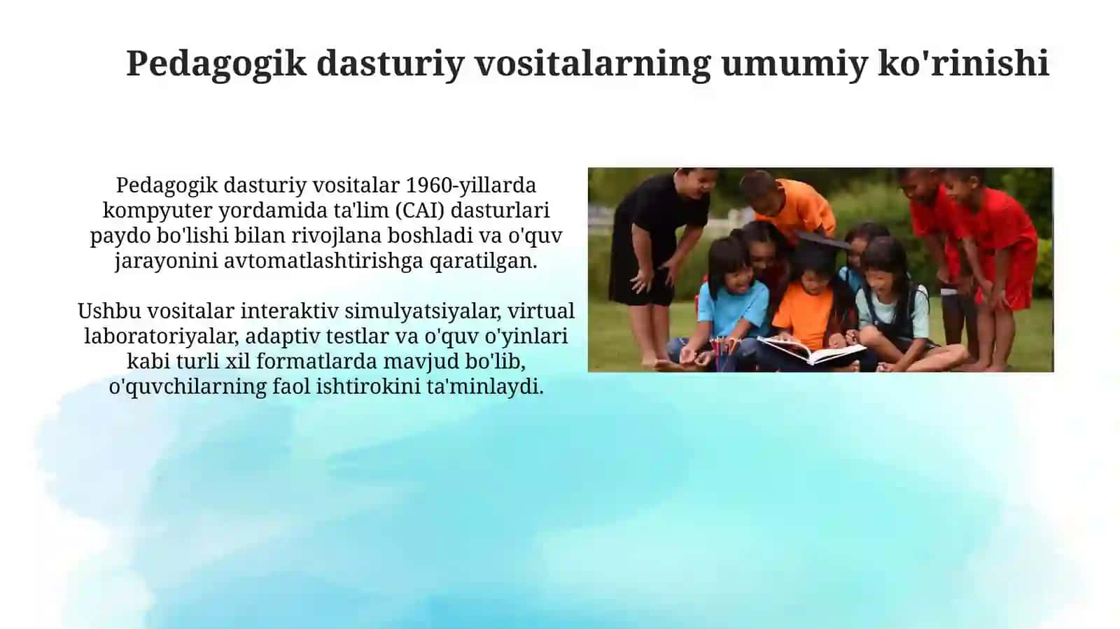 Pedagogik dasturiy vositalar fanida 4
