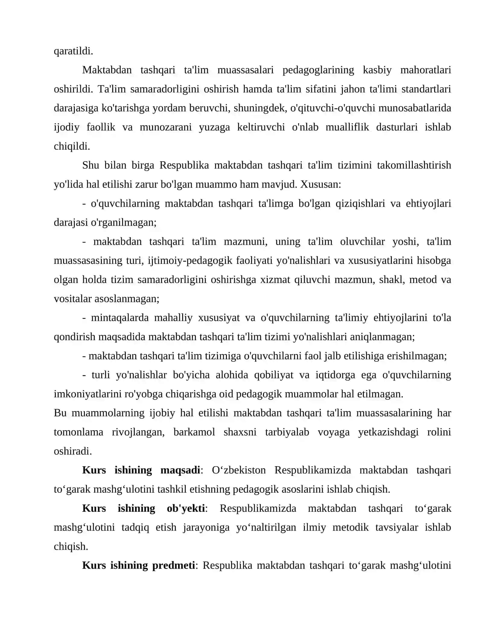 MAKTABDAN TASHQARI TA'LIM TIZIMINI TASHKIL ETISHNING METODIK ASOSLARI 4