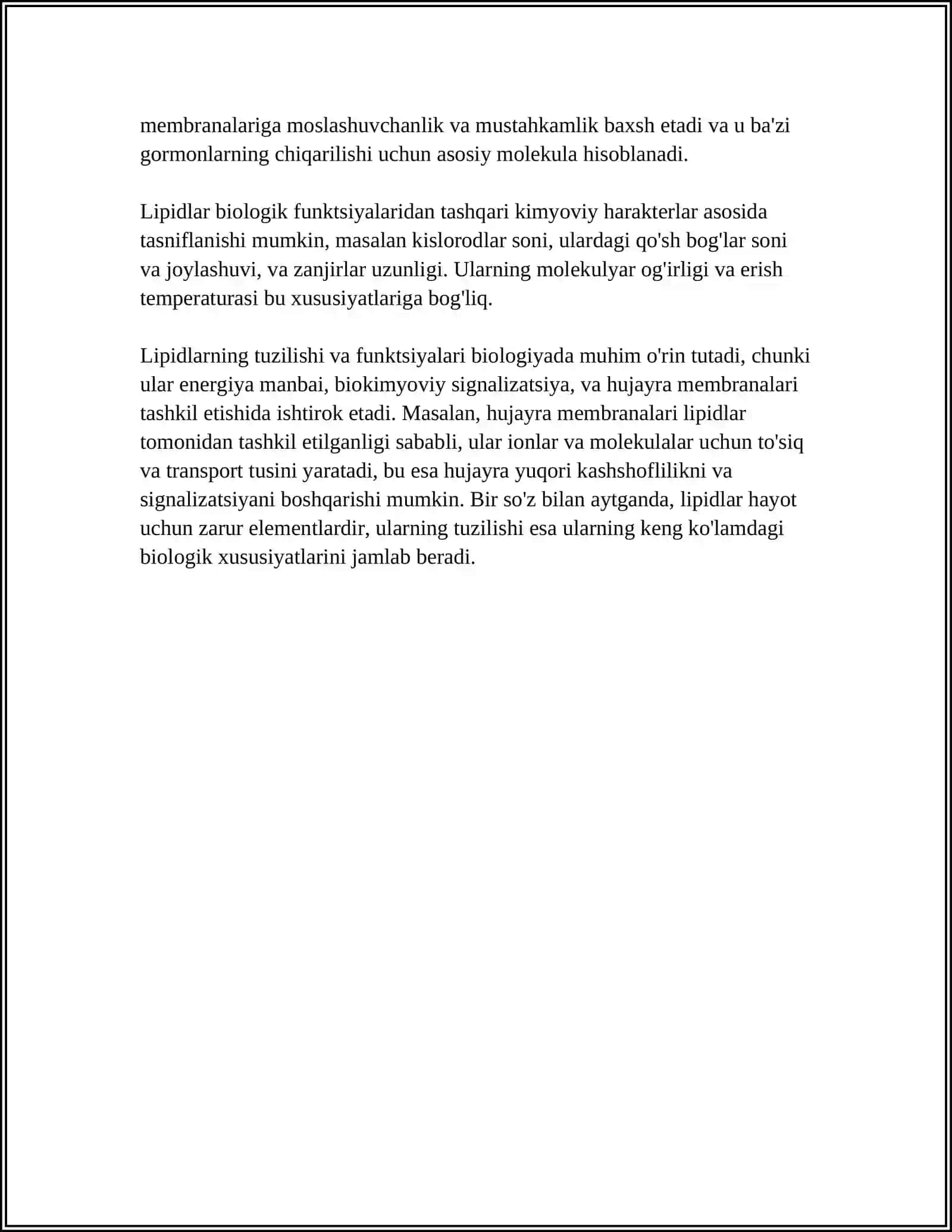 Lipidlarning asosiy tuzilishi va funktsiyalari 4