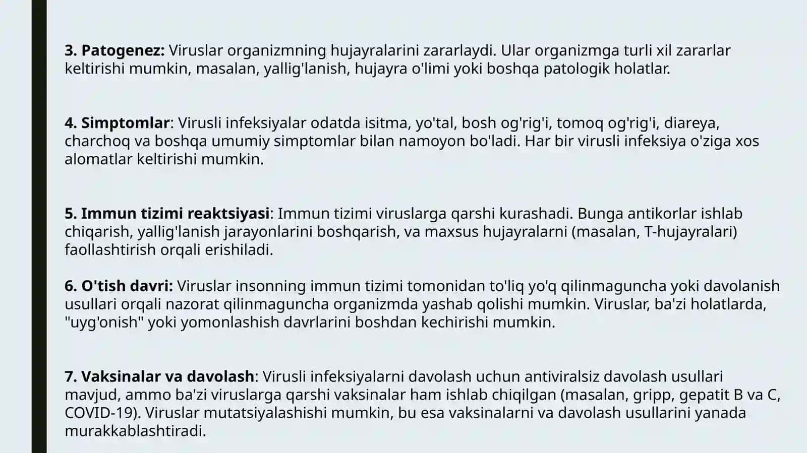 Virusli infeksiyalar umumiy xarakteristikasi va tasnifi 4