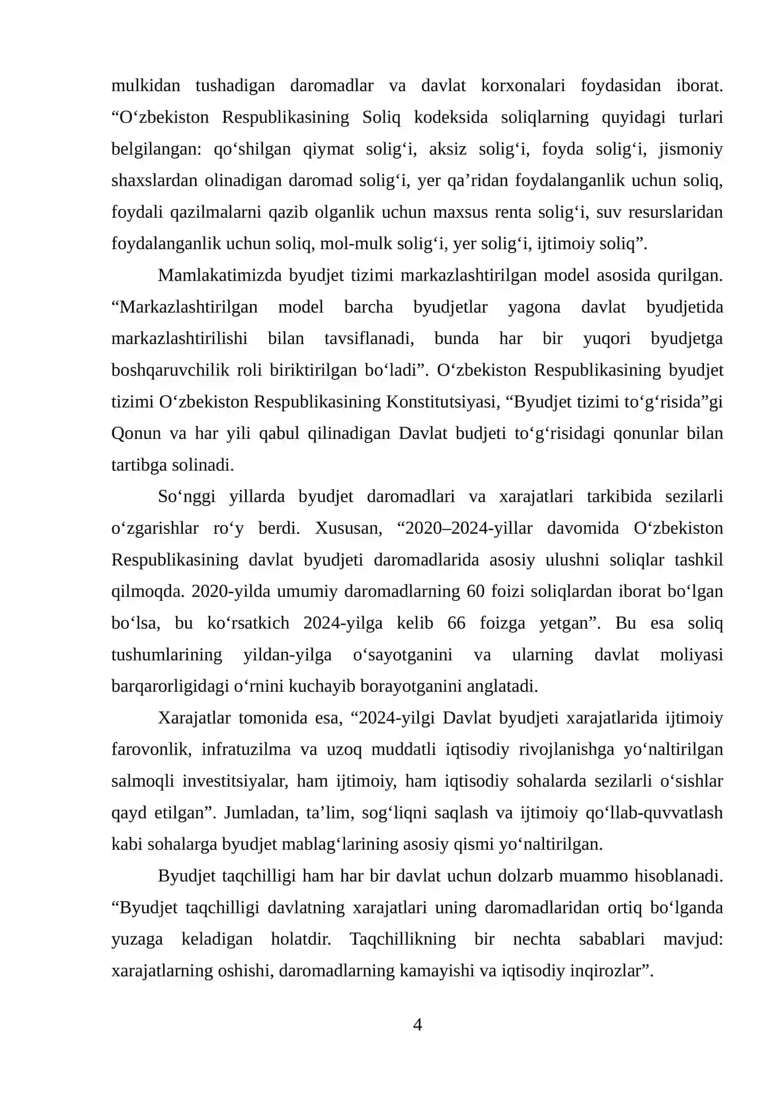 DAVLAT BYUDJETI TAQCHILLIGI VA ORTIQCHALIGI 4