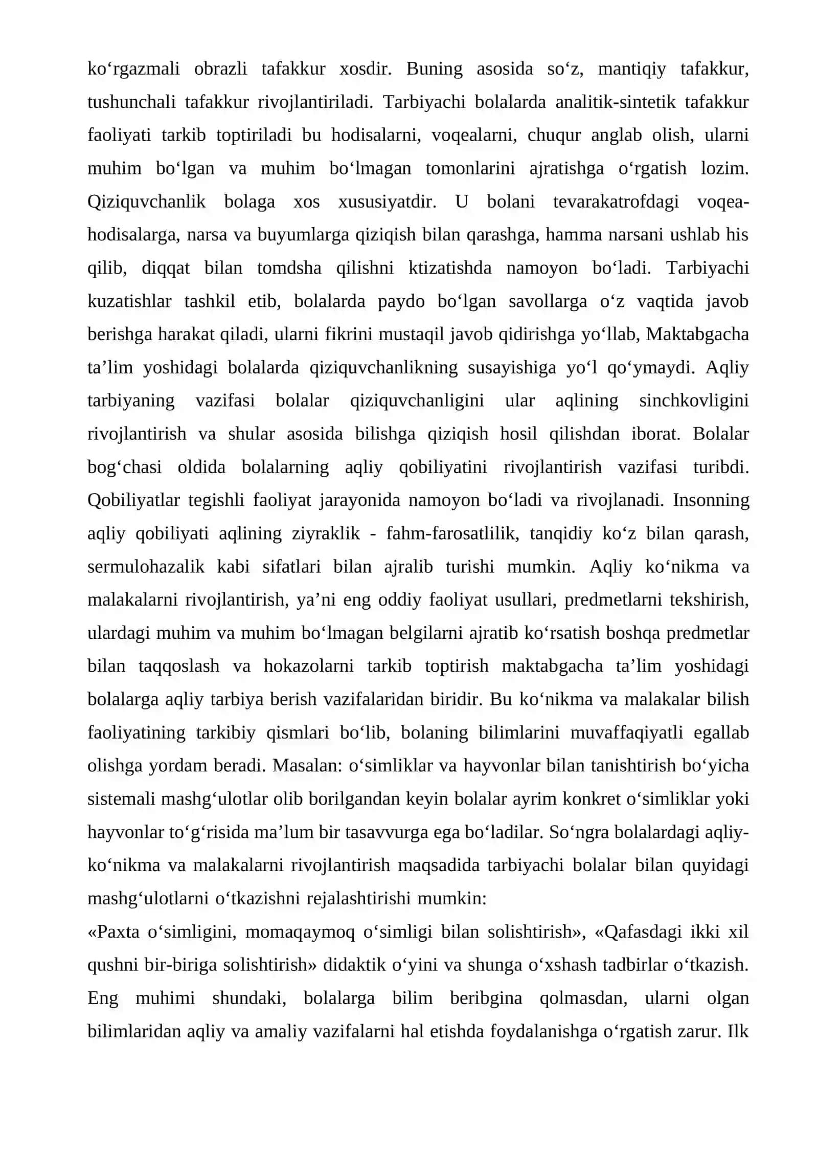 Maktabgacha ta’lim tashkilotlarida aqliy tarbiyani tashkil etish 4