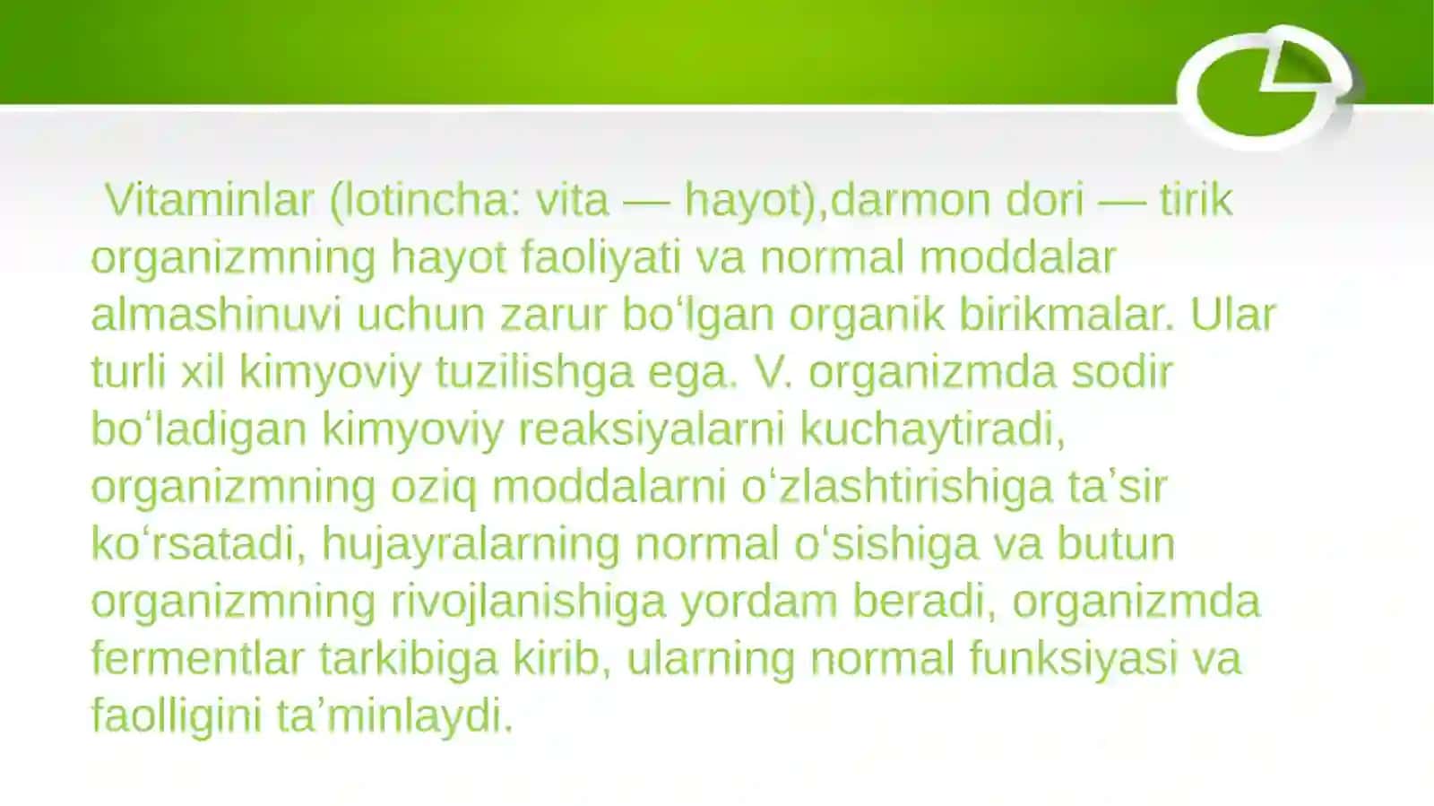 Gipovitaminoz holatlarida modda almashinuvining buzilishi 4