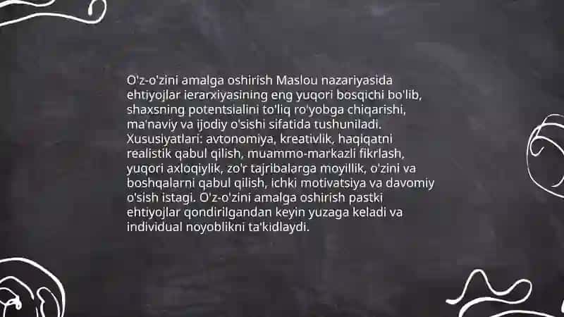 Motivatsiya nazariyalari(A. Maslou, A. Adler Z. Freyd) 4