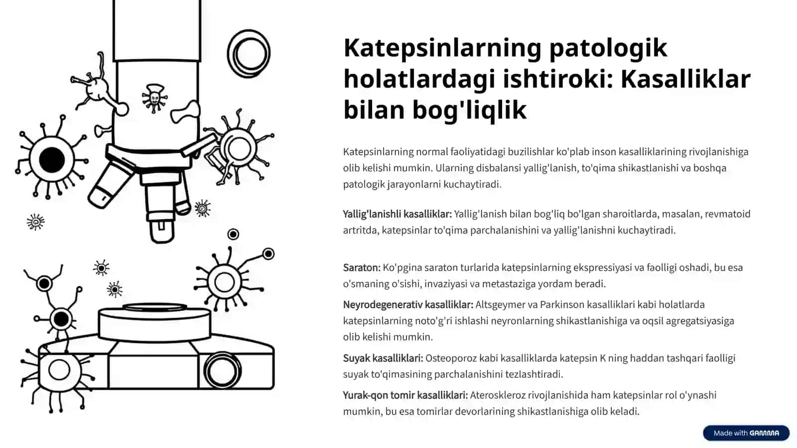 Katepsinlar: Klinik ahamiyati va tadqiqot istiqbollari 4