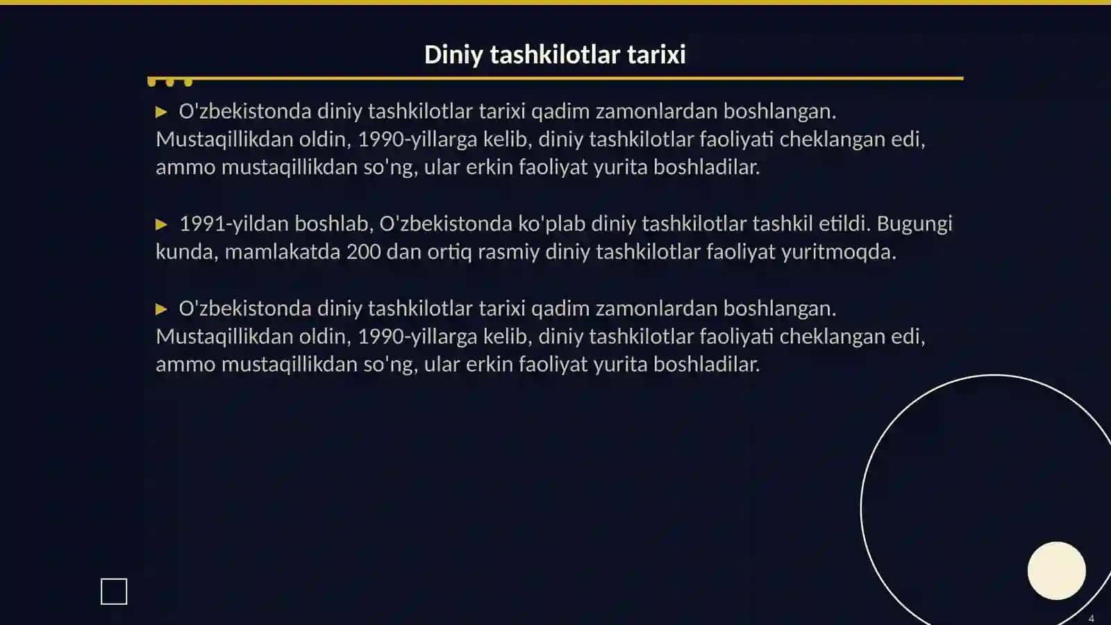 Vijdon erkinligi va diniy tashkilotlar haqidagi qonun 4