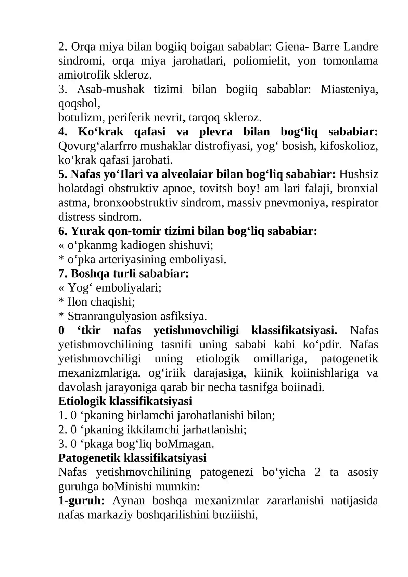 O`tkir nafas yetish movchiligida shoshilinch tibbiy yordam 4
