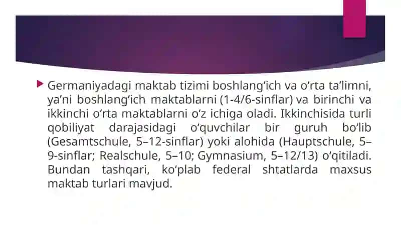 Germaniyadagi ta'lim tizimi 4