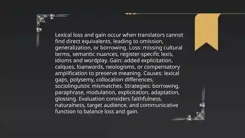 Translation loss and gain 4