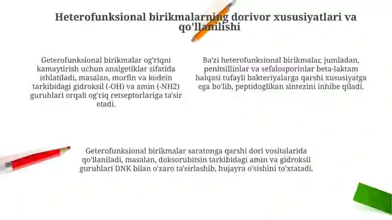 Heterofunksional birikmalar: ta'rif, turlari va metabolik ahamiyati 4