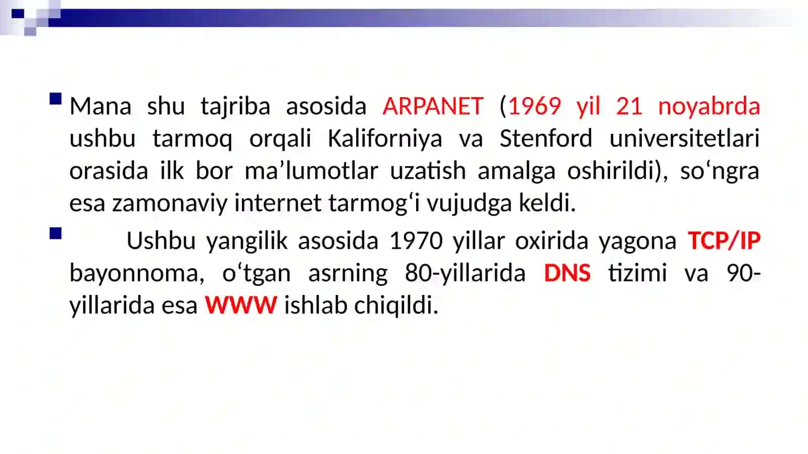 Kompyuter tarmoqlari tushunchasi va turlari 4
