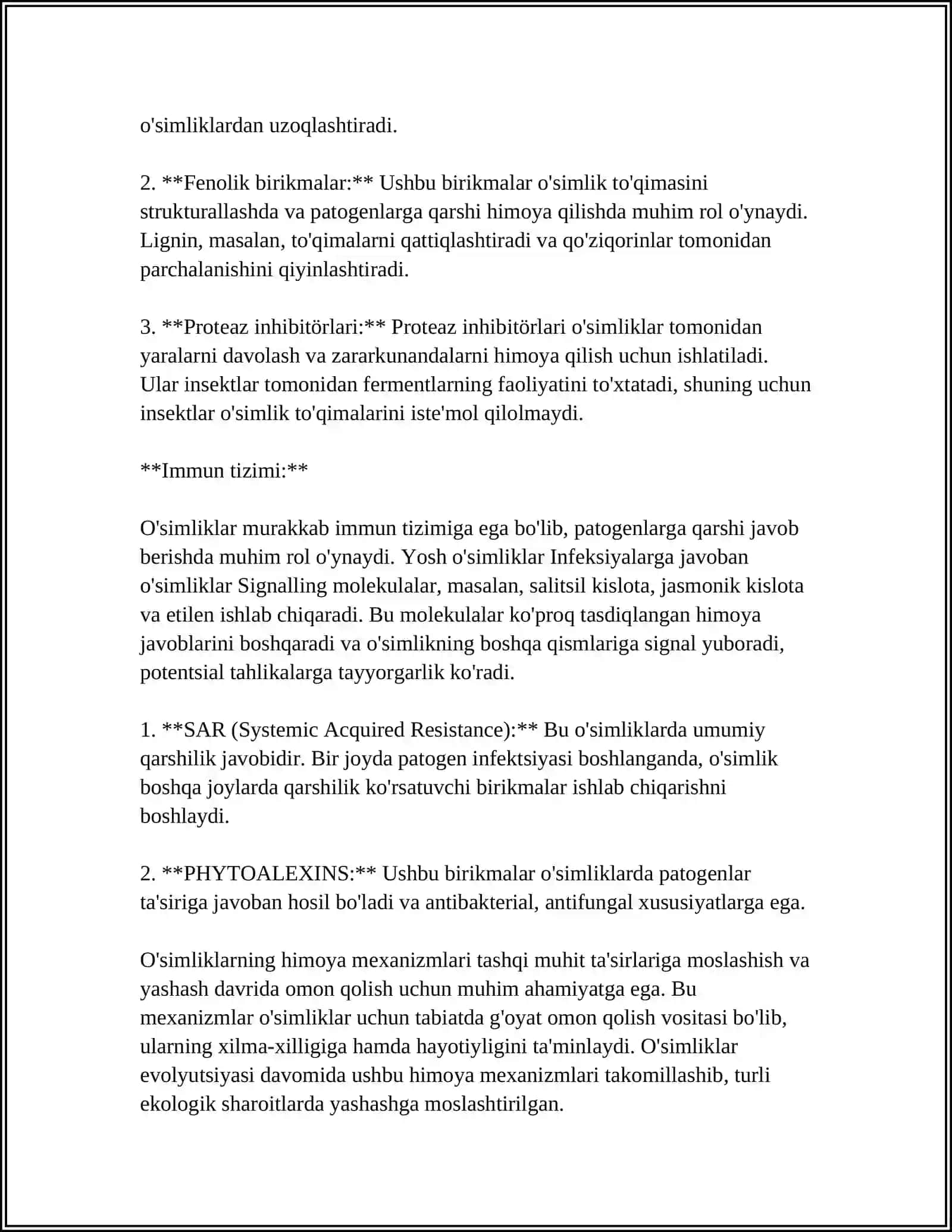 O'SIMLIKLARNING HASHAROTLARGA CHIDAMLILIGI-ORGANIZMLARNING BIOLOGIK XUSUSIYATI 4