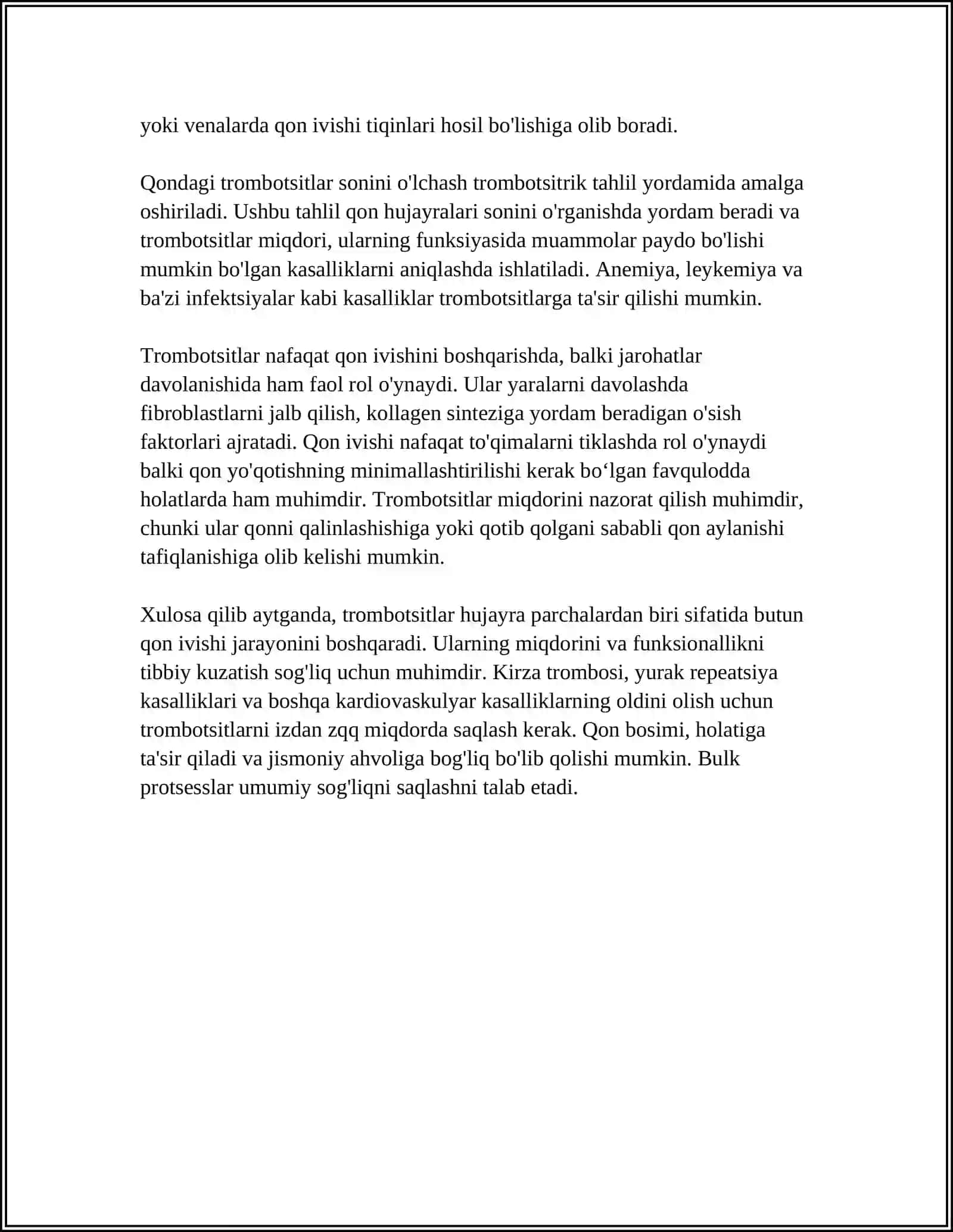 TROMBOTSITLAR VA ULARNI SONINI SANASH USULLARI 4