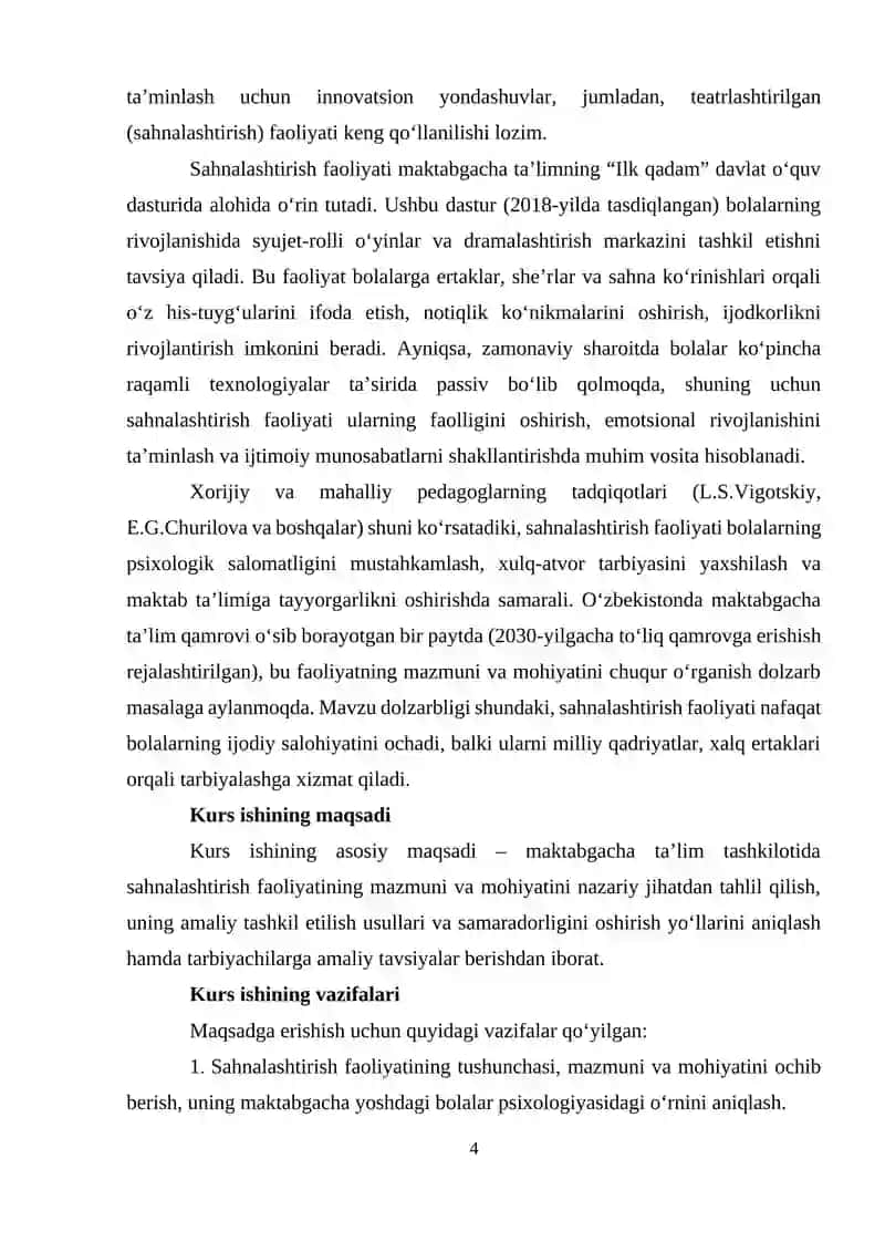 MAKTABGACHA TA’LIM TASHKILOTIDA SAHNALASHTIRISH FAOLIYATINING MAZMUN VA MOHIYATI.docx 4