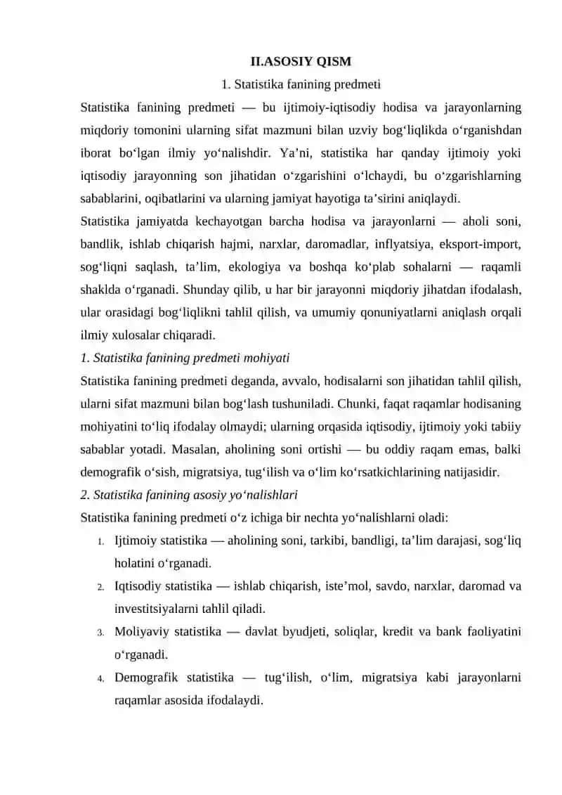 STATISTIKA FANINING PREDMETI VA USULLARI 4