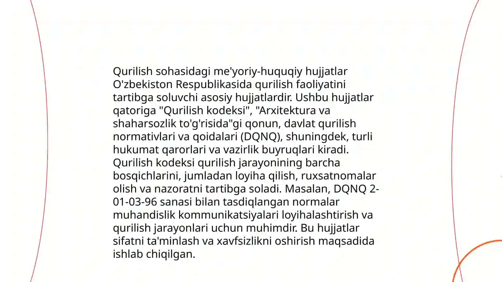 Kapital qurilish soxasini isloh qilishning xuquqiy va meyoriy asosi 4
