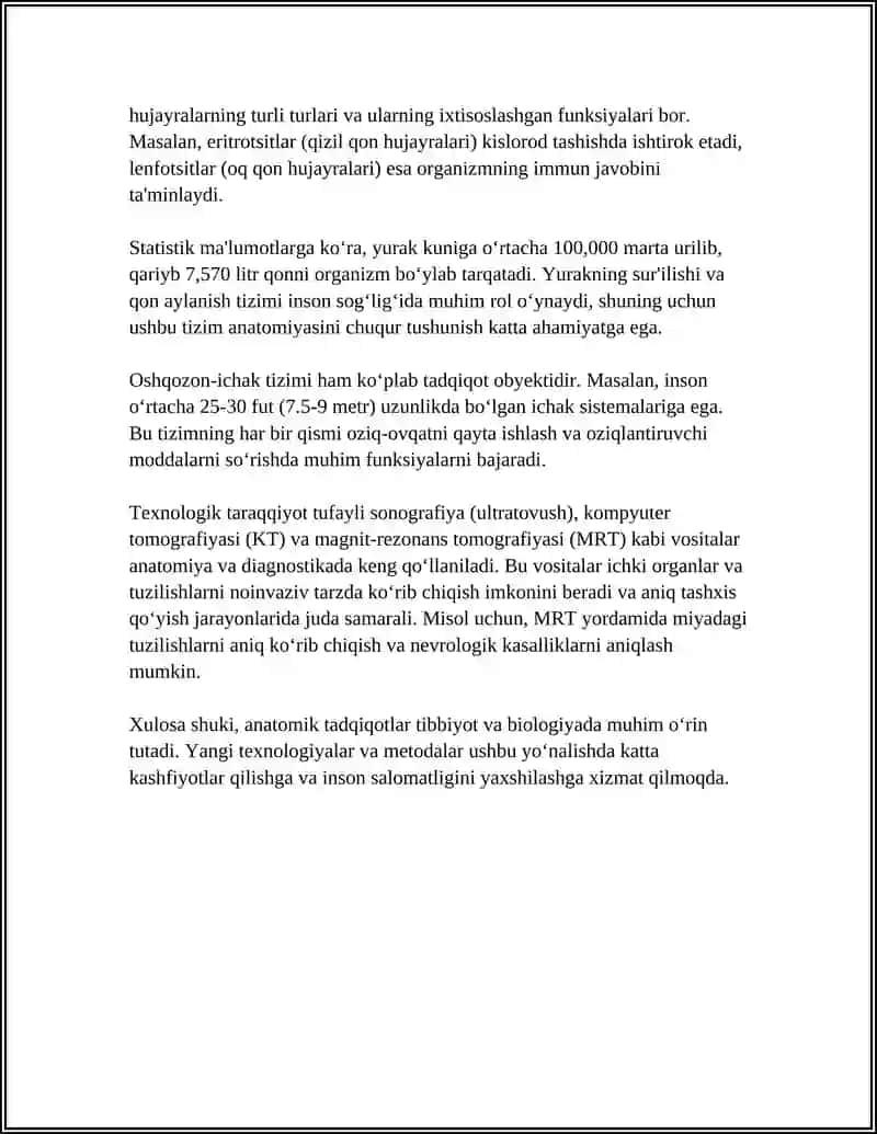 HAYVONLAR BIOLOGIYASINI OʻRGANISH USULLARI 4