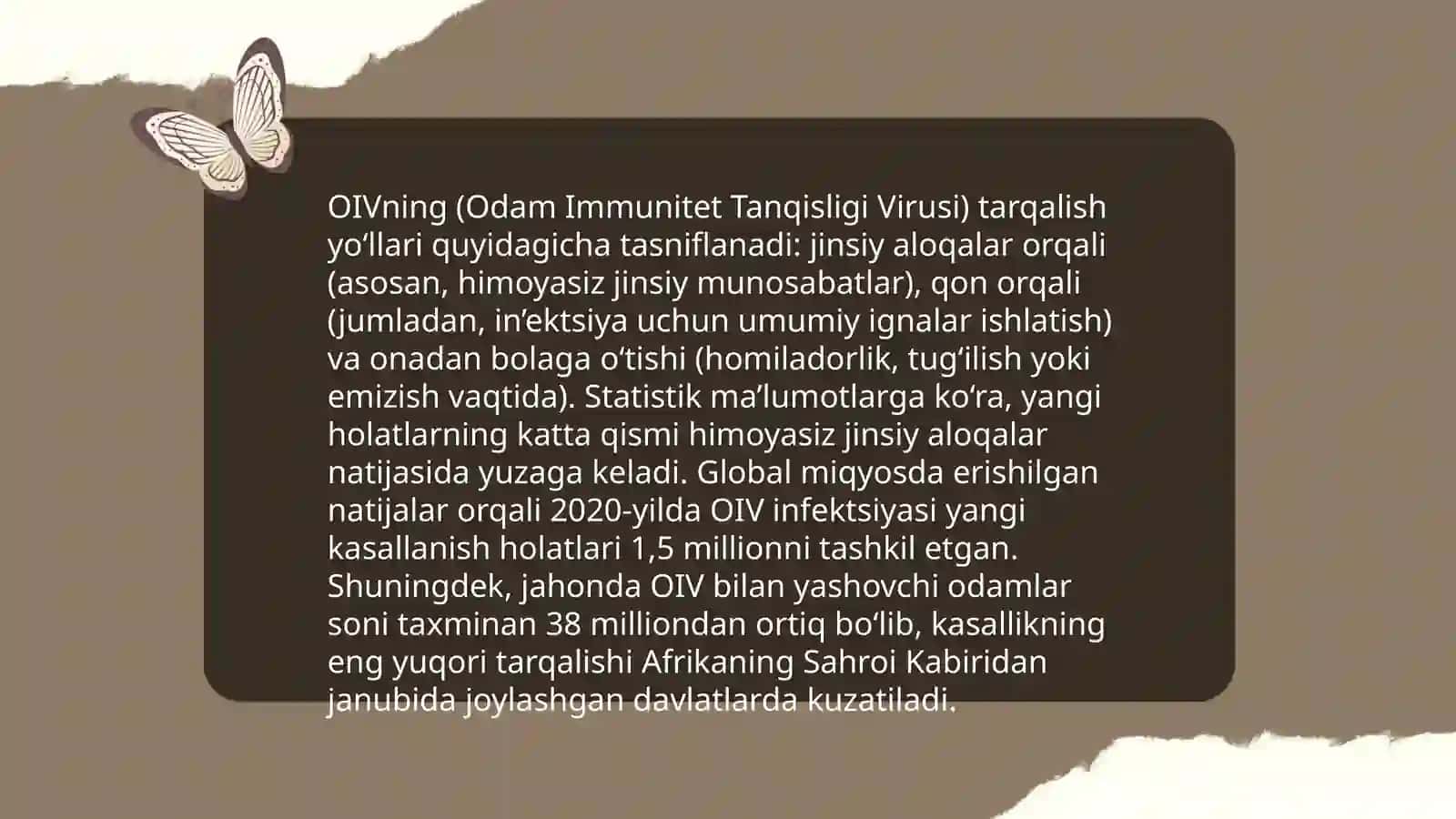 OIV infeksiyani yuqish yo‘llari va birlamchi profilaktikasi 4