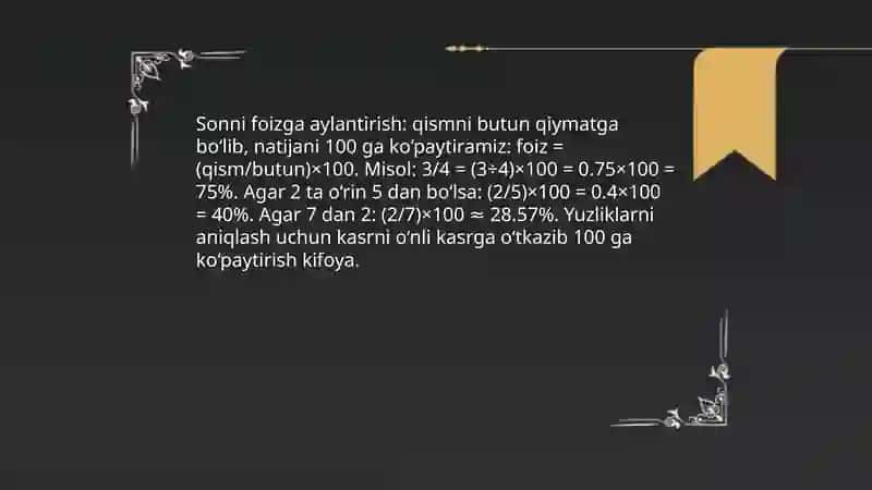 Foizlar 4